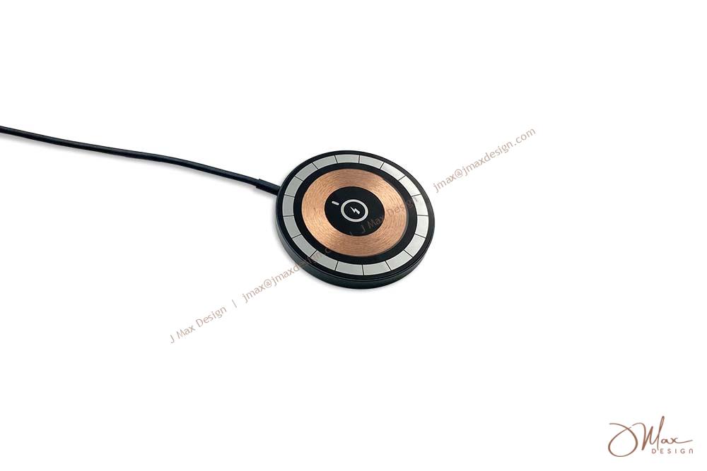 Magnetic Charger showing wireless charging coils