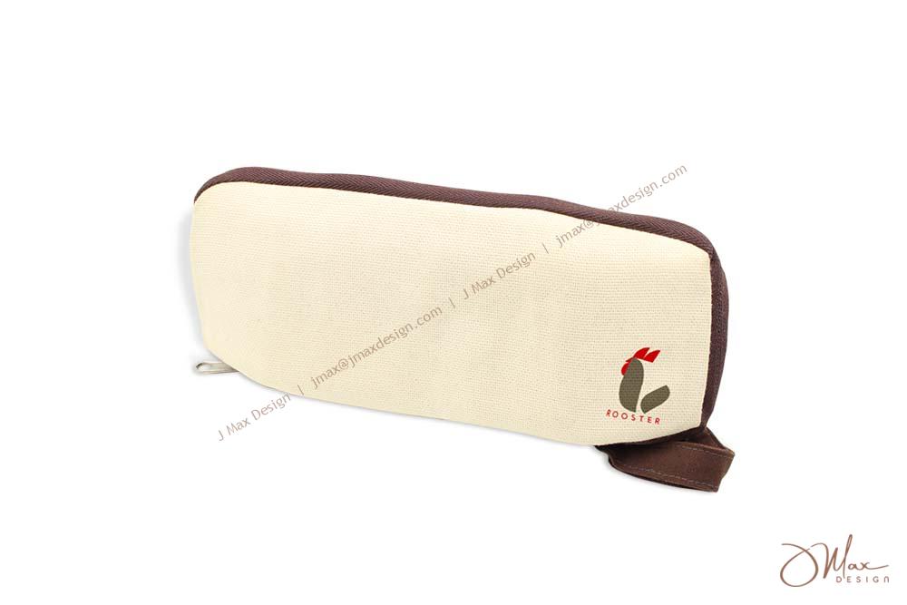 Folded convertible backpack tote with a 2-color silk screen printed logo for easy storage