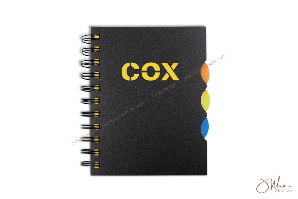 Wire-O notebook with PP cover & dividers tabs