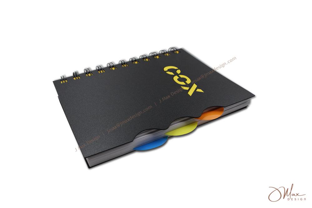 Wire-O notebook with PP cover & dividers tabs
