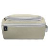 Toiletry Bag with front and top zipper closure