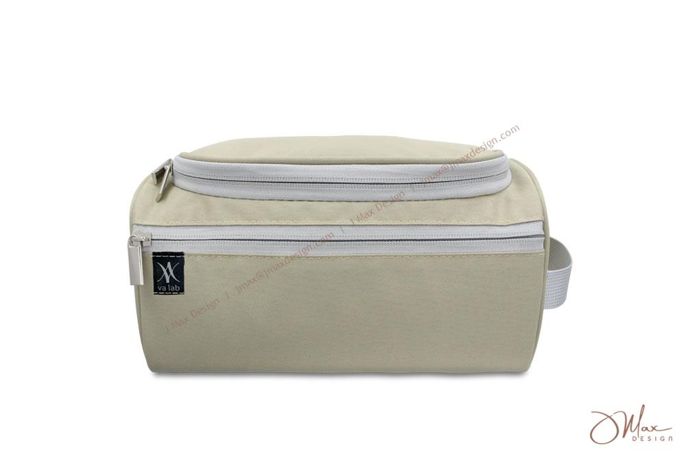 Toiletry Bag with front and top zipper closure